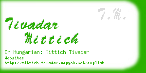 tivadar mittich business card